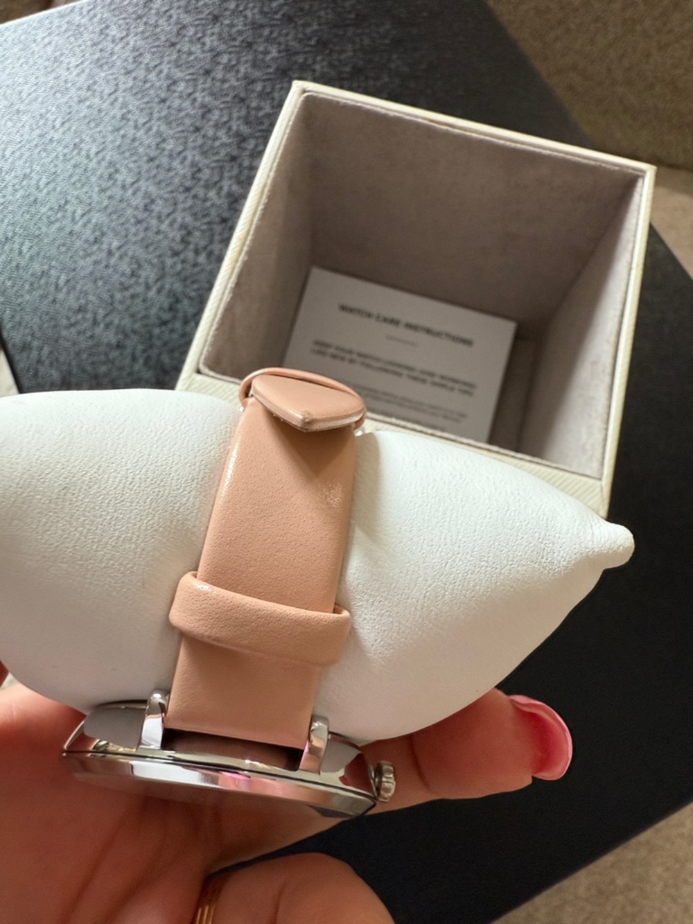 Michael Kors Rose Gold Accents Pink Leather Strap Watch - Picture 3 of 5